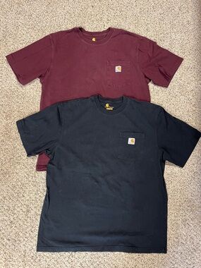 Carhartt Short Sleeve original fit Pocket Tee Set - Black & Maroon